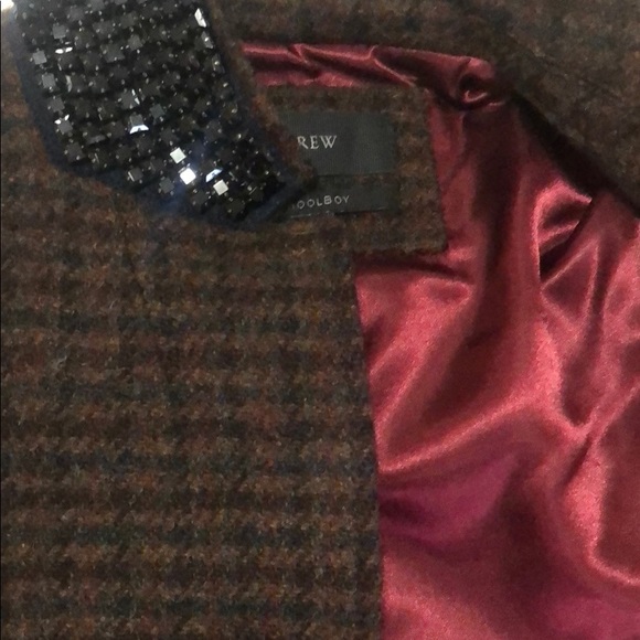 JCrew Schoolboy Blazer with jeweled collar - Picture 4 of 6